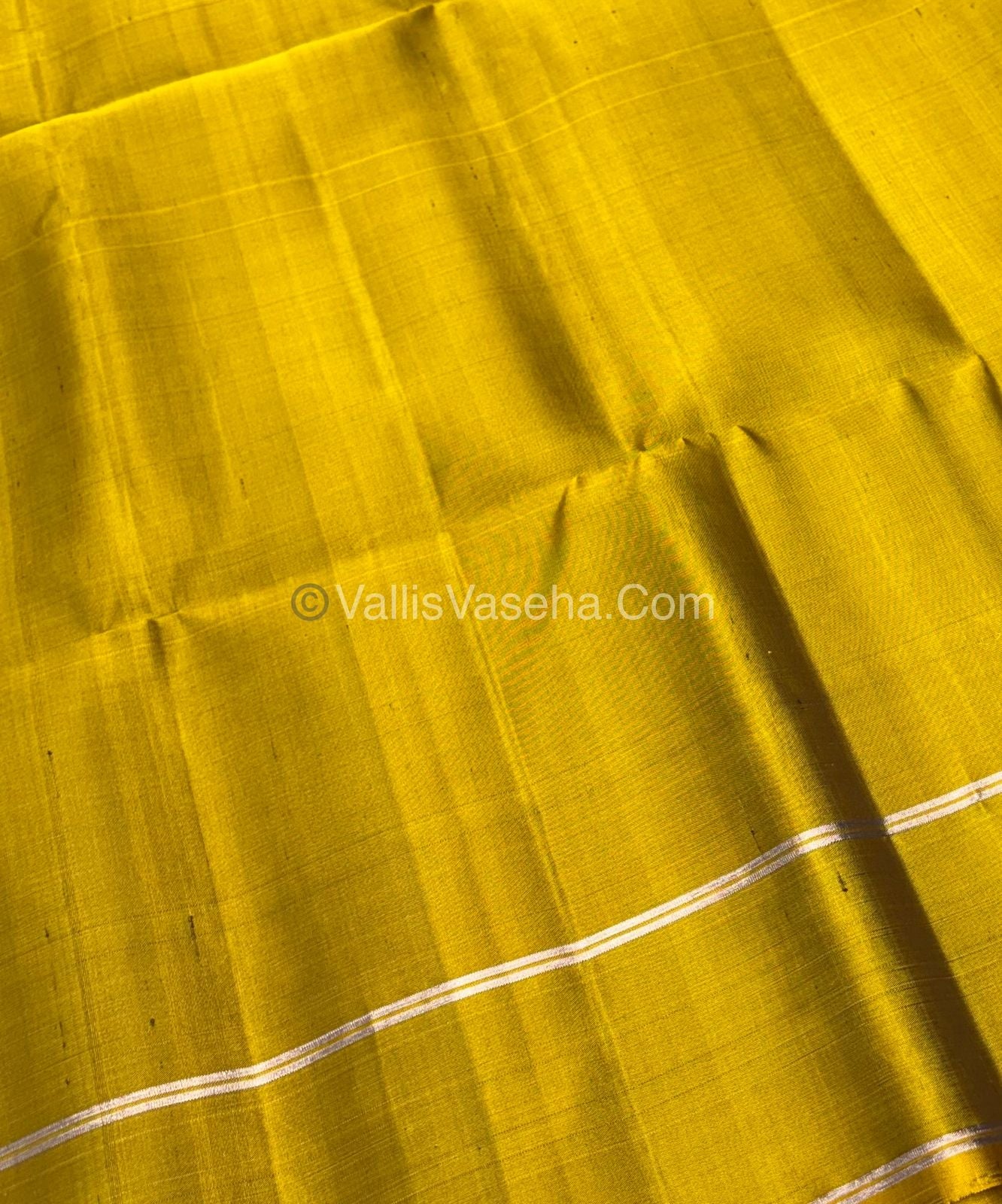 Pure Soft Silk Saree  -  Green & Yellow Combo - VVPSS055