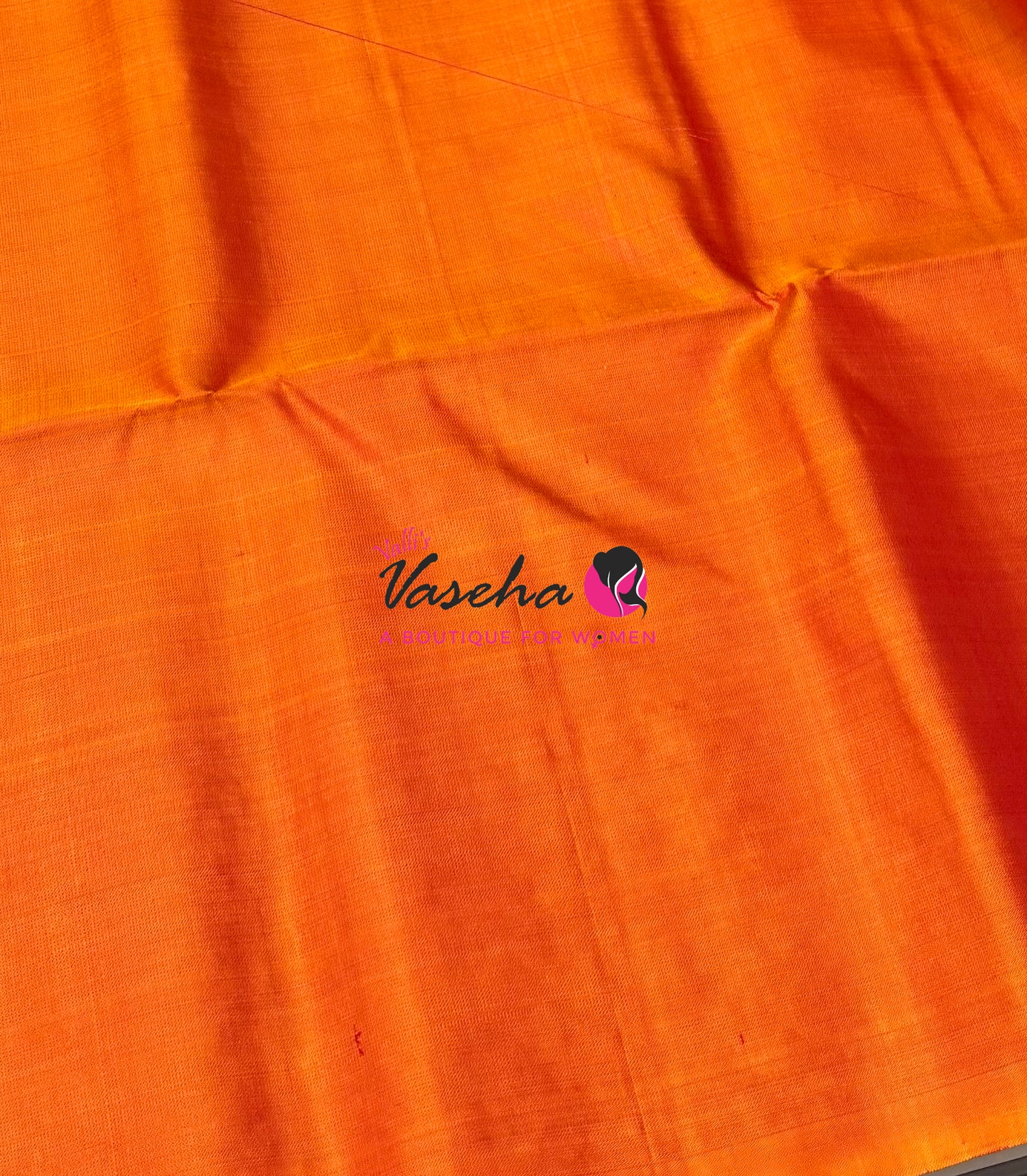 Pure Soft Silk Saree  - Orange Shade - VVPSS094