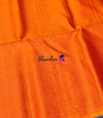 Pure Soft Silk Saree  - Orange Shade - VVPSS094