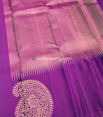 Pure Soft Silk Saree - Jothika Hit design - Purple - VVPSS005