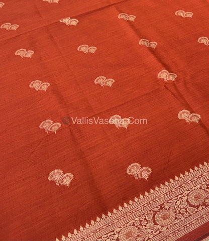 Banarasi - Heritage Silk - Semi Kathan Silk - Orange Shade- VVBHS004