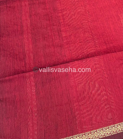 Semi Maheshwari Silk Cotton Saree - VVMSC002
