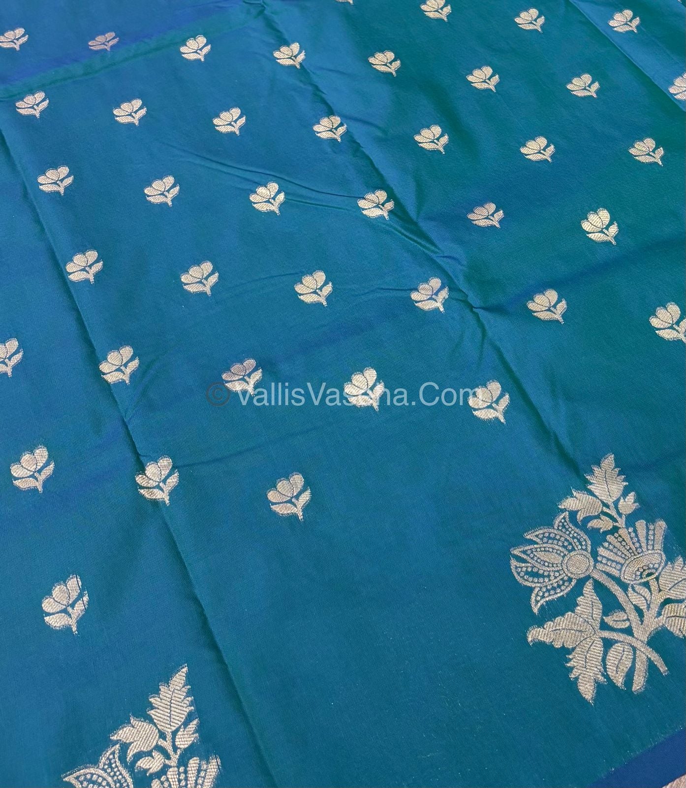 Semi Soft Silk - Peacock Blue Shade -VVSSS019