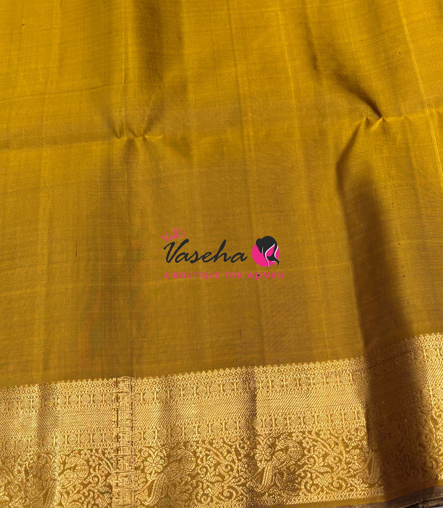 Pure Soft Silk Saree - Maroon With Mustard Yellow - Velum & Mayilum - Kanchi Border - VVPSS015