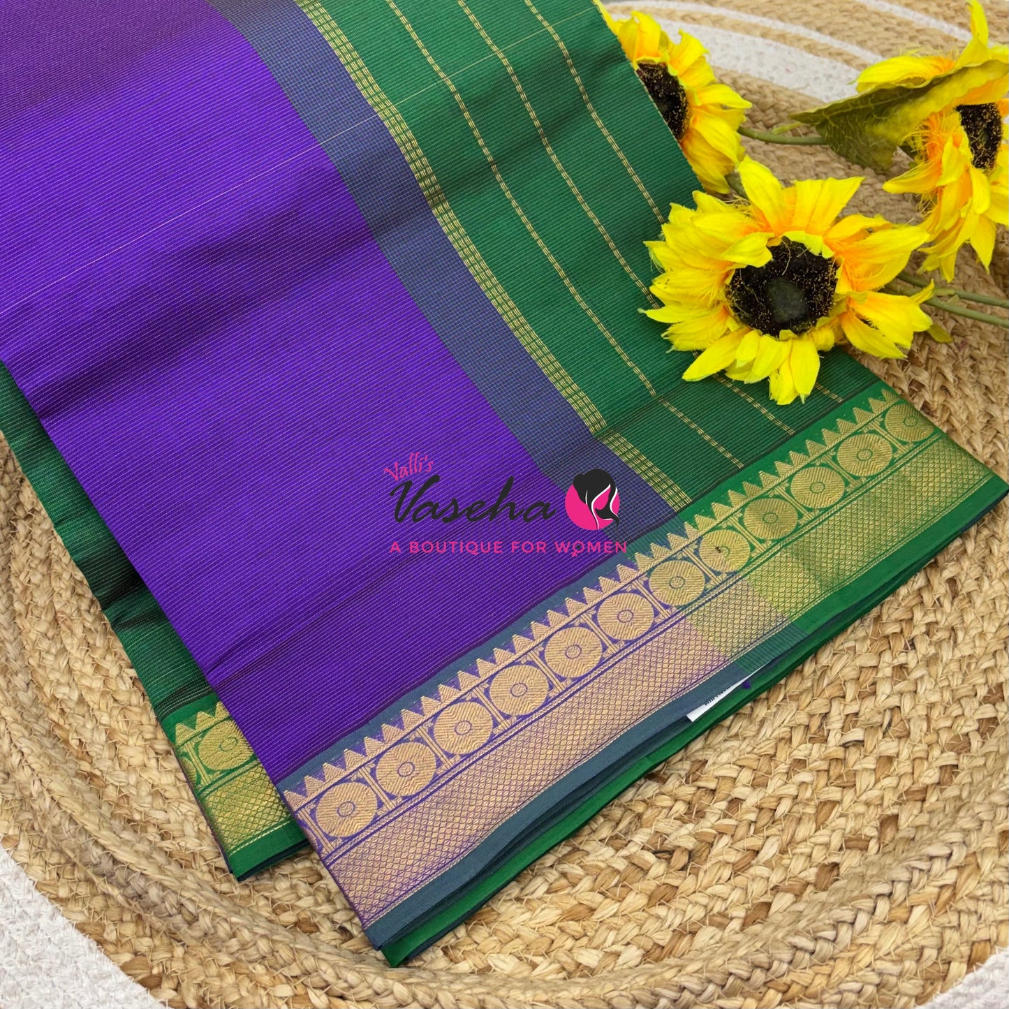 9 Yards |Semi Silk Cotton Saree | Vairavoosi  Design | VV9YSS001