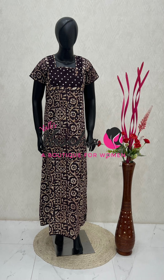 Slim Fit  - Nighties - Batick Print - VVJN001