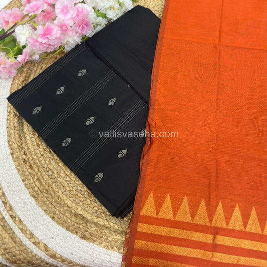 Salwar Material - Pure Cotton - Jacquard Design Set  With Raw silk Dupatta- VVJSM002
