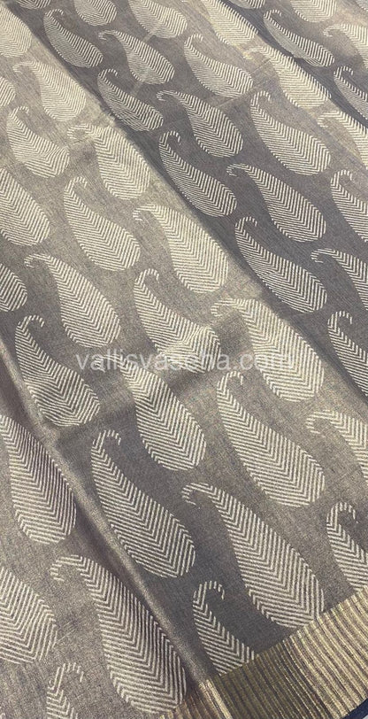 Semi Tussar Silk - Grey Shade - VVSTS001