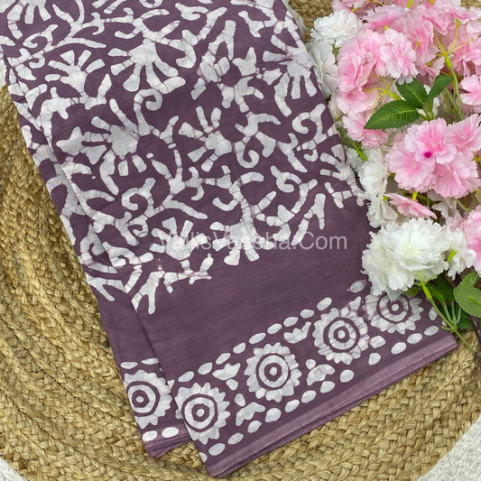Pure Soft Mul Mul Cotton Sarees - Hand Block Prints - VVMMC003