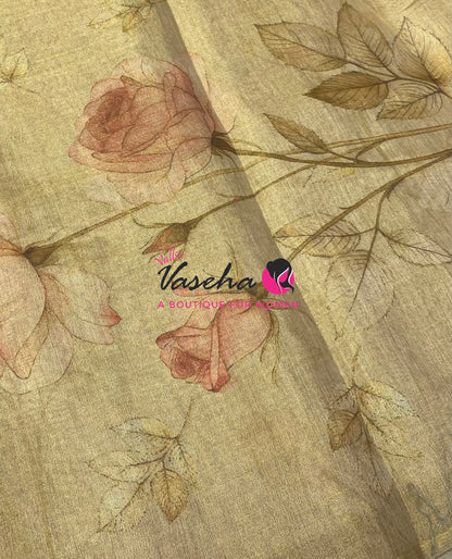 Linen Tissue Saree - VVLTS010