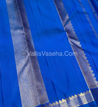 Pure Kanchipuram Silk Saree - Purple & Blue Shade  - VVPS031