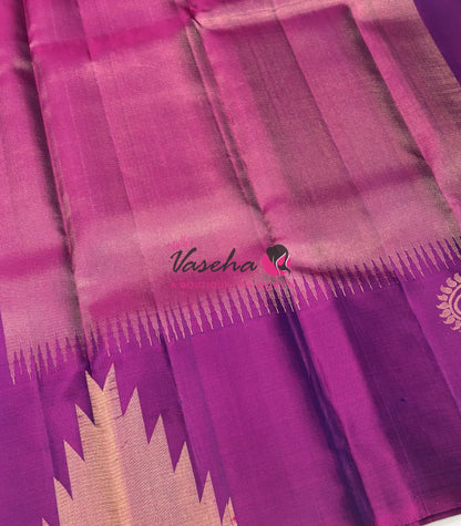Pure Soft Silk Saree - Jothika Hit design - Purple - VVPSS011