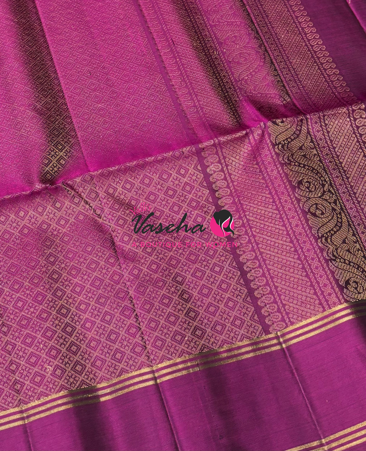 Pure Soft Silk Saree  - Blue & Purplish Pink Combo - VVPSS145