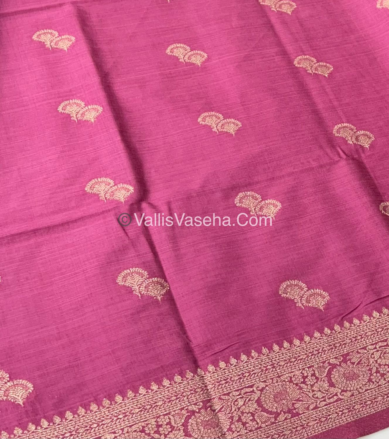 Banarasi - Heritage Silk - Semi Kathan Silk - Onion Pink Shade- VVBHS004
