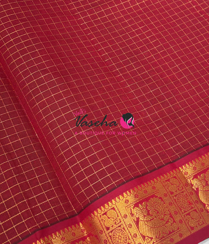 Semi Silk Cotton Saree | Lakshadeepam Design |VVSSC009