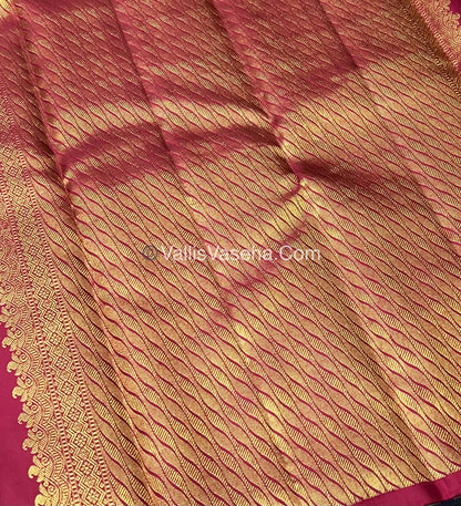 Pure Kanchipuram Silk Saree - Pazhum Pazhamum Checks - VVPS017