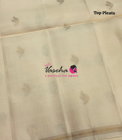 Pure Soft Silk Saree - Partly Pallu -  Half & Half Saree - VVPSS088