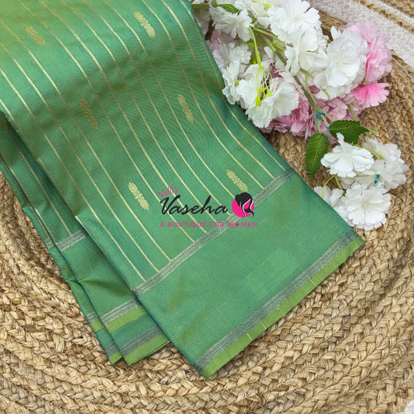 Semi Soft Silk  - Pista Green  Shade - VVSSS041