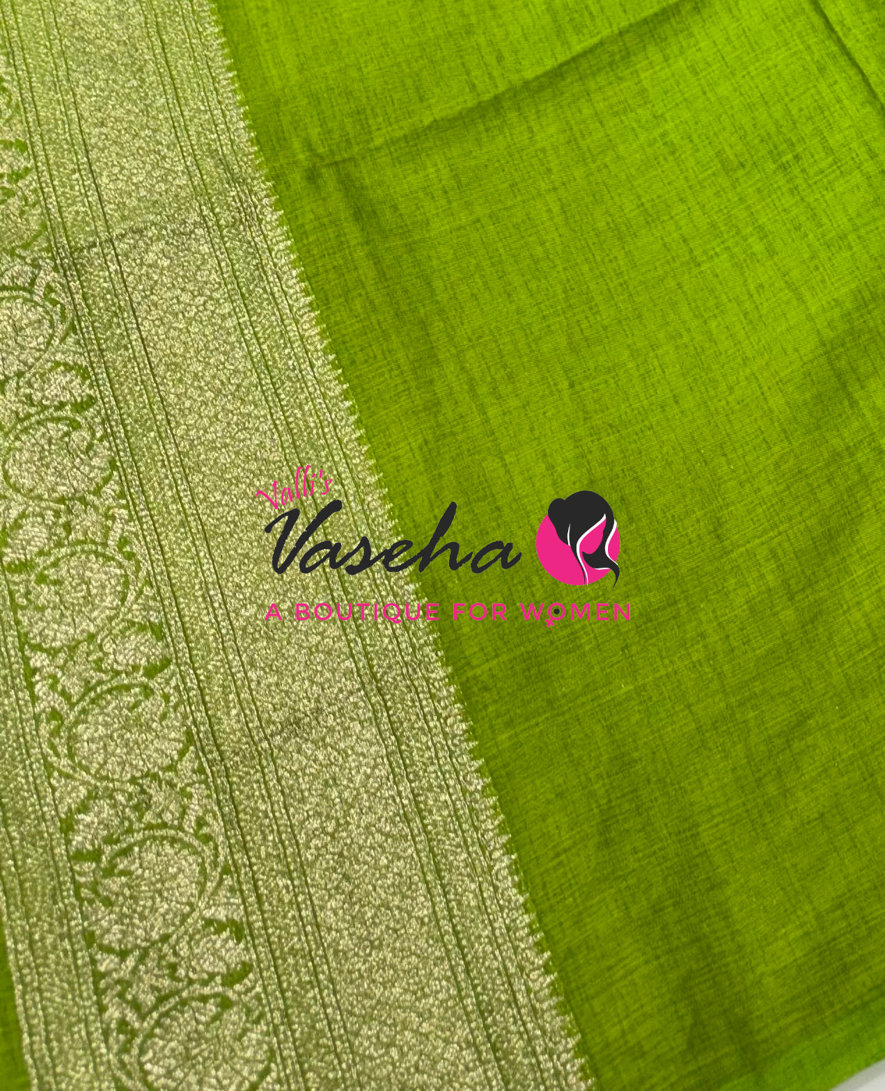Banarasi - Heritage Silk - Semi Kathan Silk - Parrot Green Shade - VVBHS010
