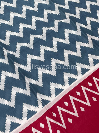 Pure Soft Mul Mul Cotton Sarees - Hand Block Prints - VVMMC008