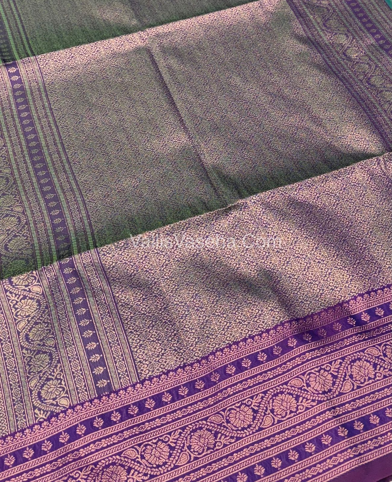 Semi Soft Silk - Pine With Purple Shade -VVSSS031 - 6