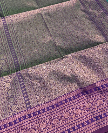 Semi Soft Silk - Pine With Purple Shade -VVSSS031 - 6