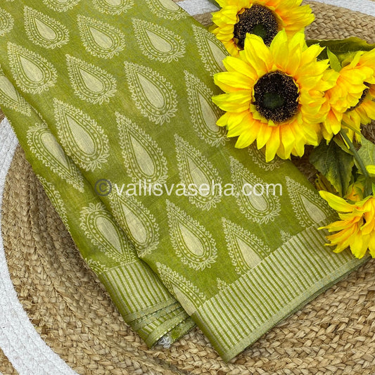 Semi Tussar Silk - Green Shade - VVSTS006