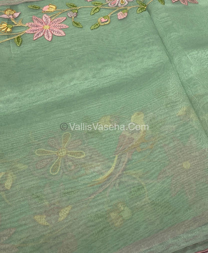Organza Saree - Embroidery - VVDS001
