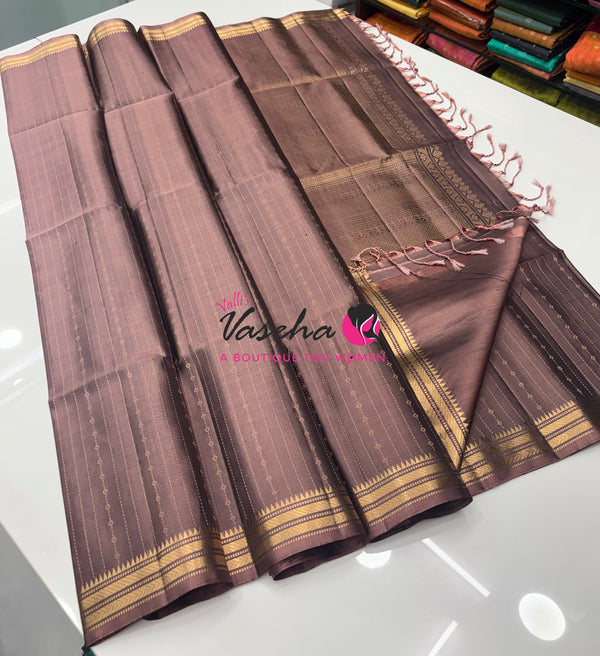 Pure Soft Silk Saree  - Chocolate Brown Shade - VVPSS150