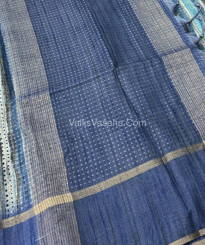 Semi Tussar Silk - Vairavoosi Design - Multi colour - VVSTS038