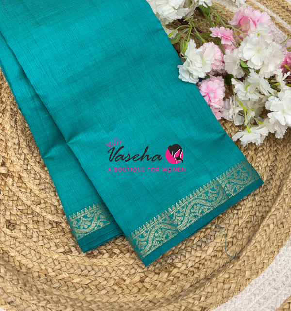 Semi Tussar Silk - Blue Shade - VVSTS070
