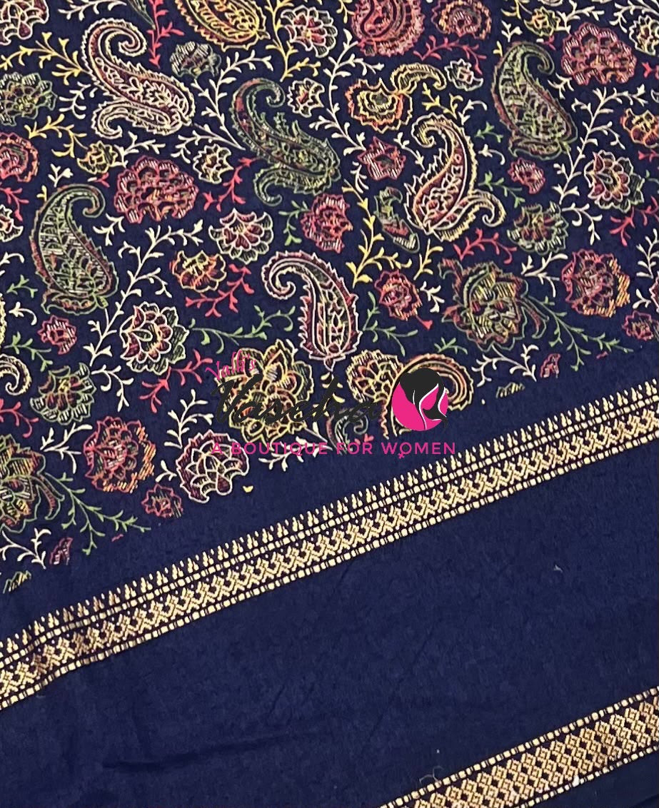 Casual Wear - Fancy Mixed Cotton - Navy Blue Shade - VVFMC007