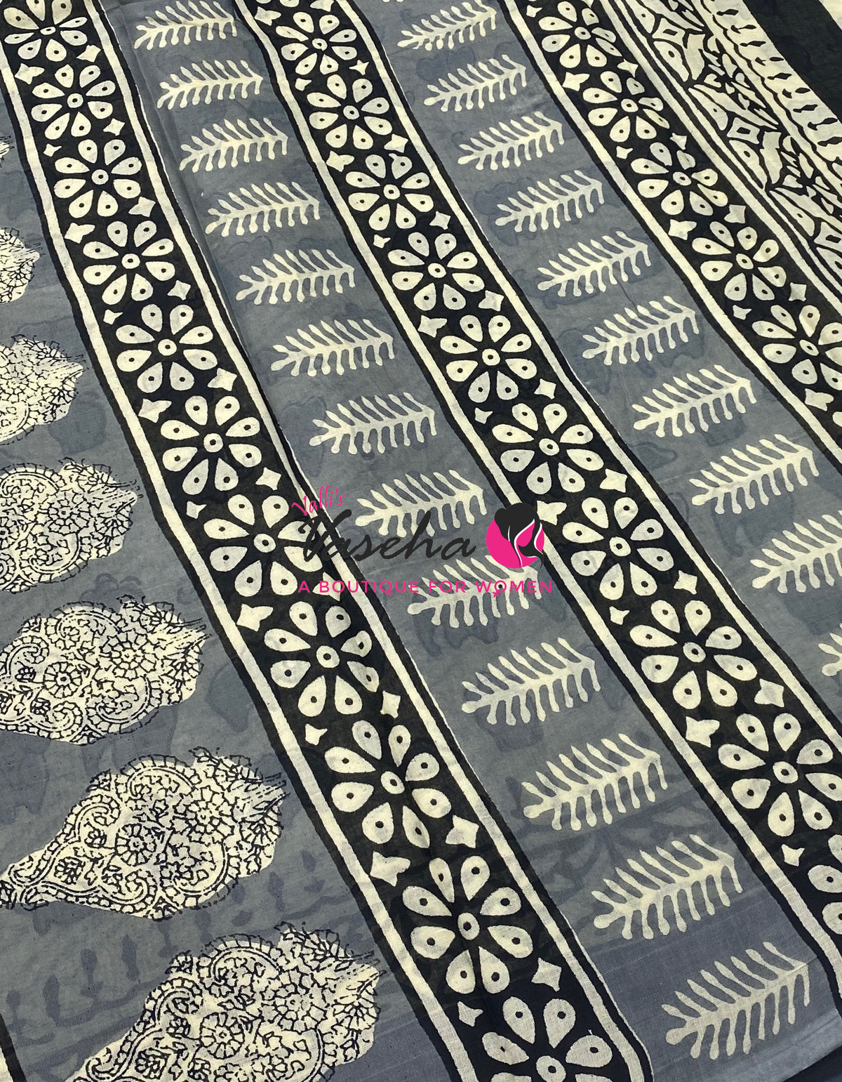 Pure Soft Mul Mul Cotton Sarees - Hand Block Prints - VVMMC011