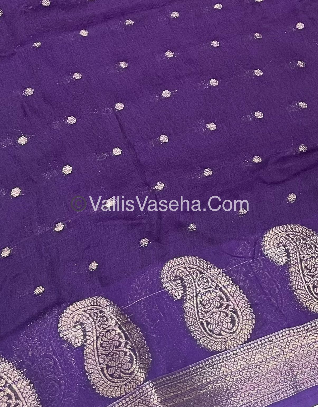 Mashmelow - Chiffon / Georgette Saree - Violetish Purple Shade - VVMMS001