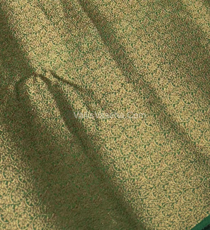 Bamboo Silk Saree  - Venthayam Green with Green Shade - VVBSS001