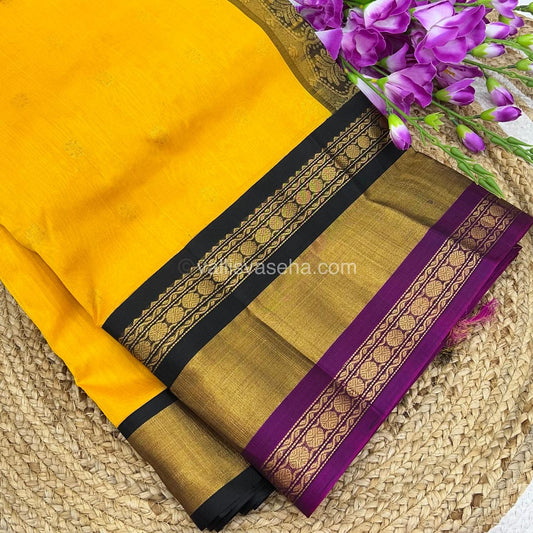 Pure Korvai Silk Cotton With Retta Petta Ganga Jamuna Border - VVKSC011