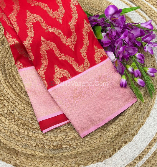 Semi Kanchi Silk - Red & Pink Shade  - VVSKS004