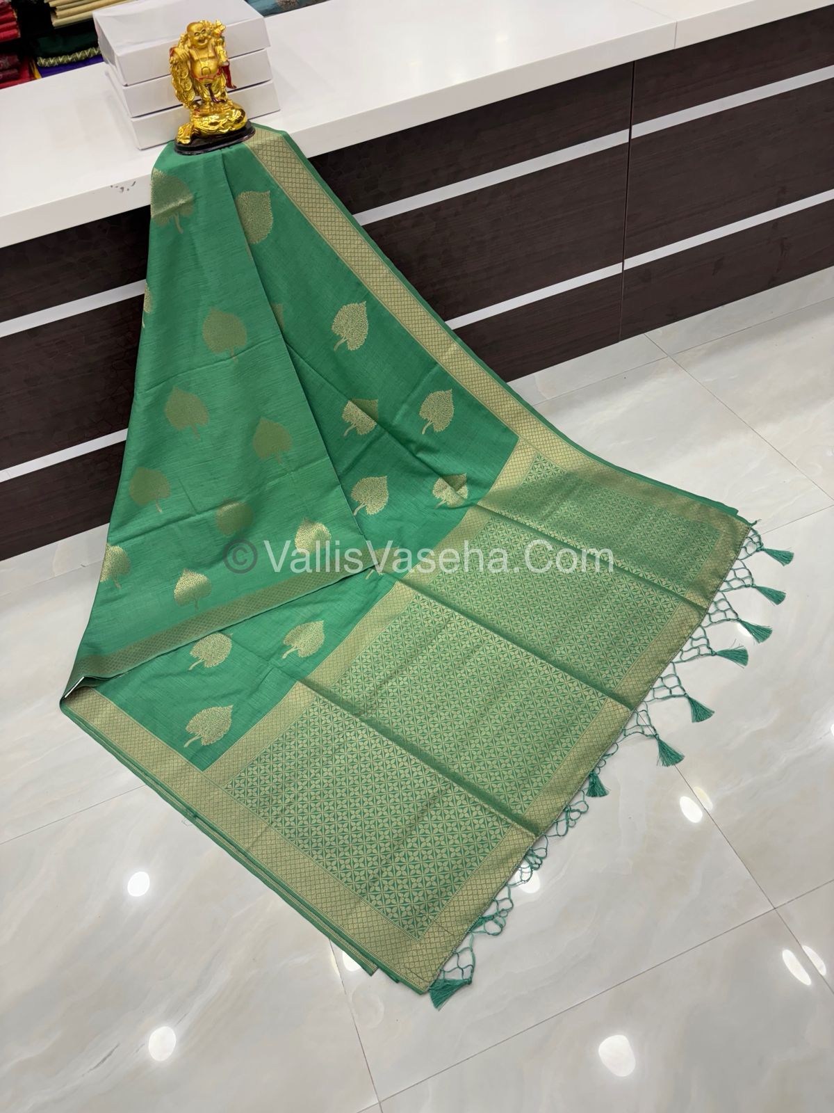 Banarasi - Heritage Silk - Semi Kathan Silk -  Pista Green Shade - VVBHS007