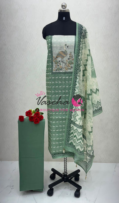 Unstitched Cotton Salwar Material  | VVUSM033