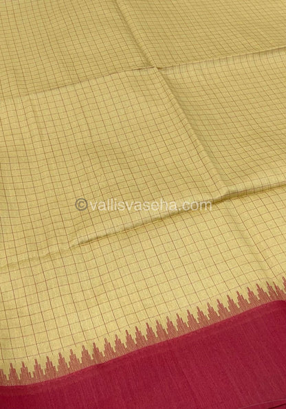 Semi Raw Silk - Lakshadeepam Design Weaving - VVRS004