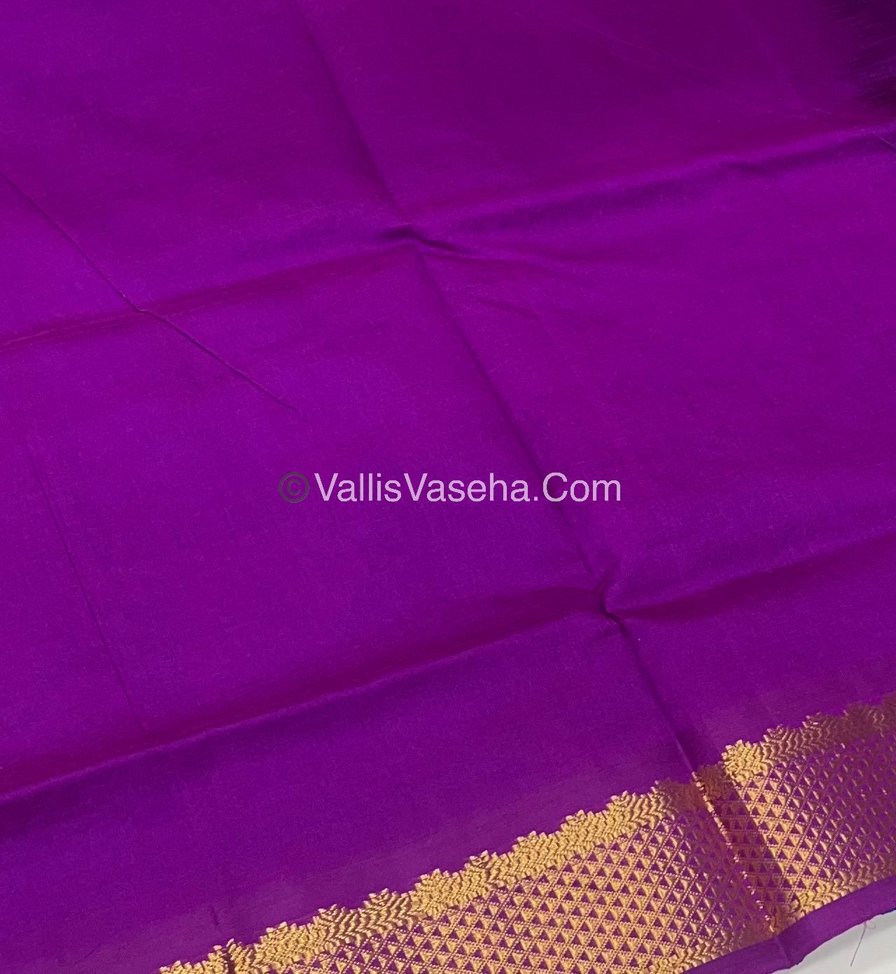 Semi Silk Cotton Saree - Blue With Purple Shade - VVSSC004