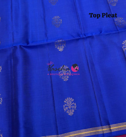 Pure Soft Silk Saree - Partly Pallu -  Half & Half Saree - VVPSS088
