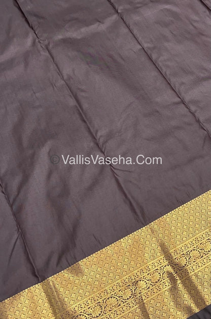 Semi Kanchipuram Silk - Wine Shade  - VVSKS002