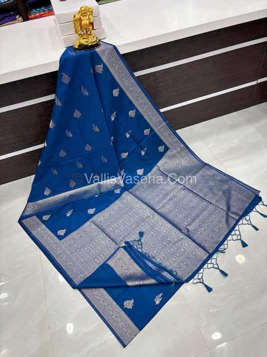 Banarasi - Heritage Silk - Semi Kathan Silk - Blue Shade - VVBHS009