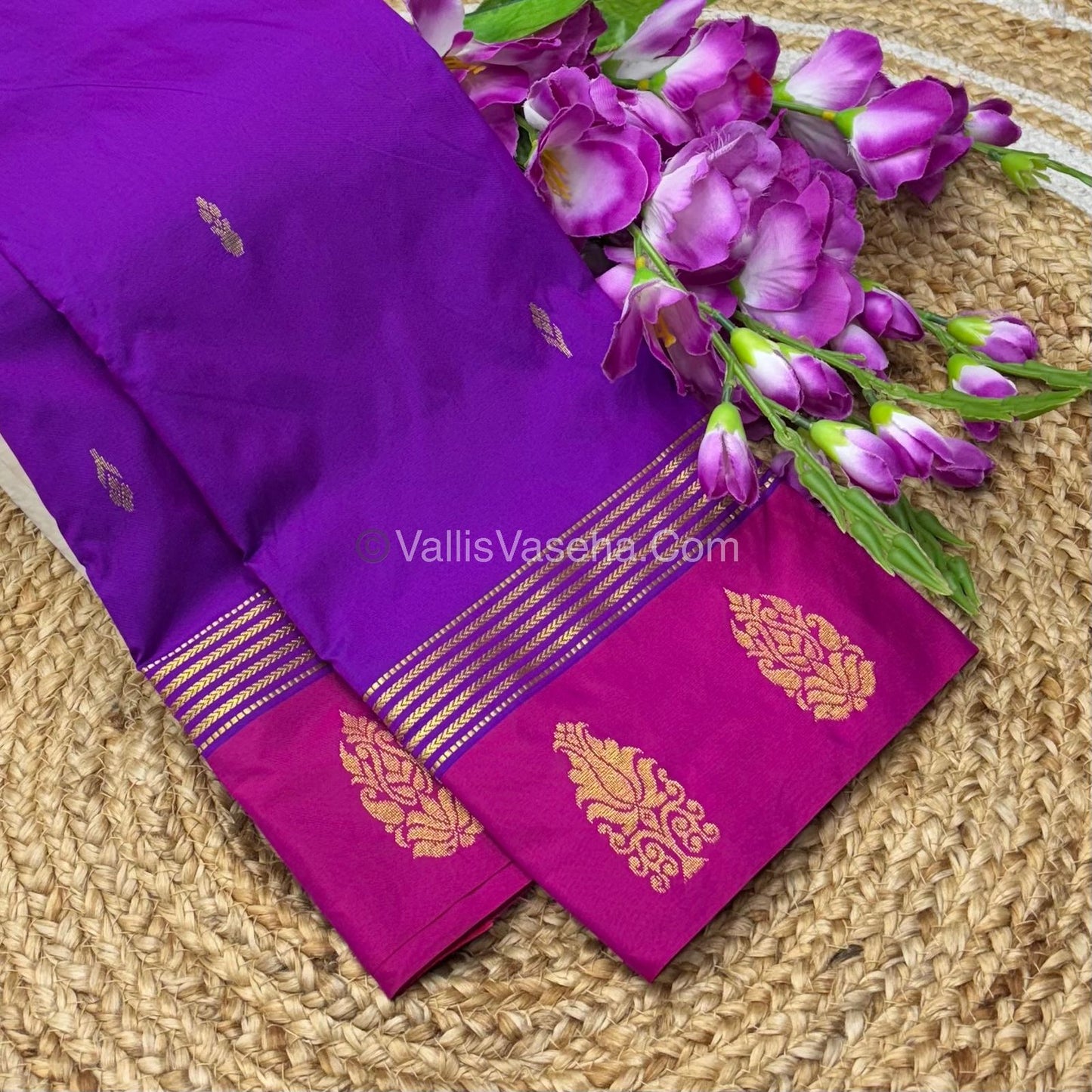 Semi Silk Saree - Kanchi Pattu Style - VVSSS004