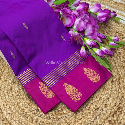 Semi Silk Saree - Kanchi Pattu Style - VVSSS004