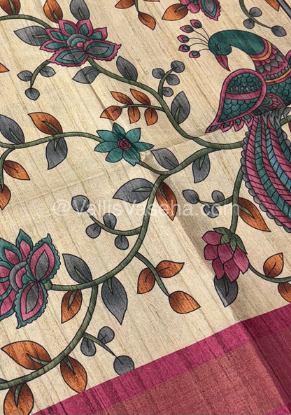 Art Silk / Semi Gicha Tussar Saree  - VVSGT003
