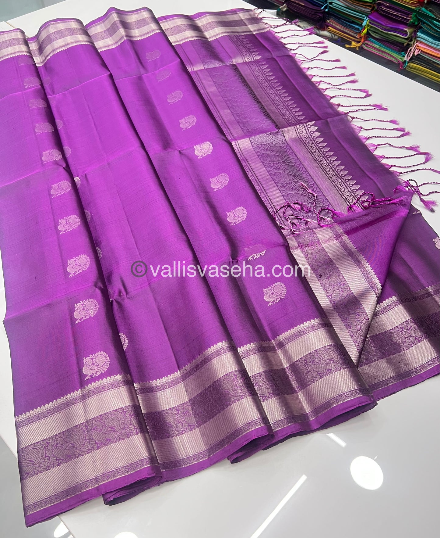 Pure Soft Silk Saree - Purple Shade - VVPSS063
