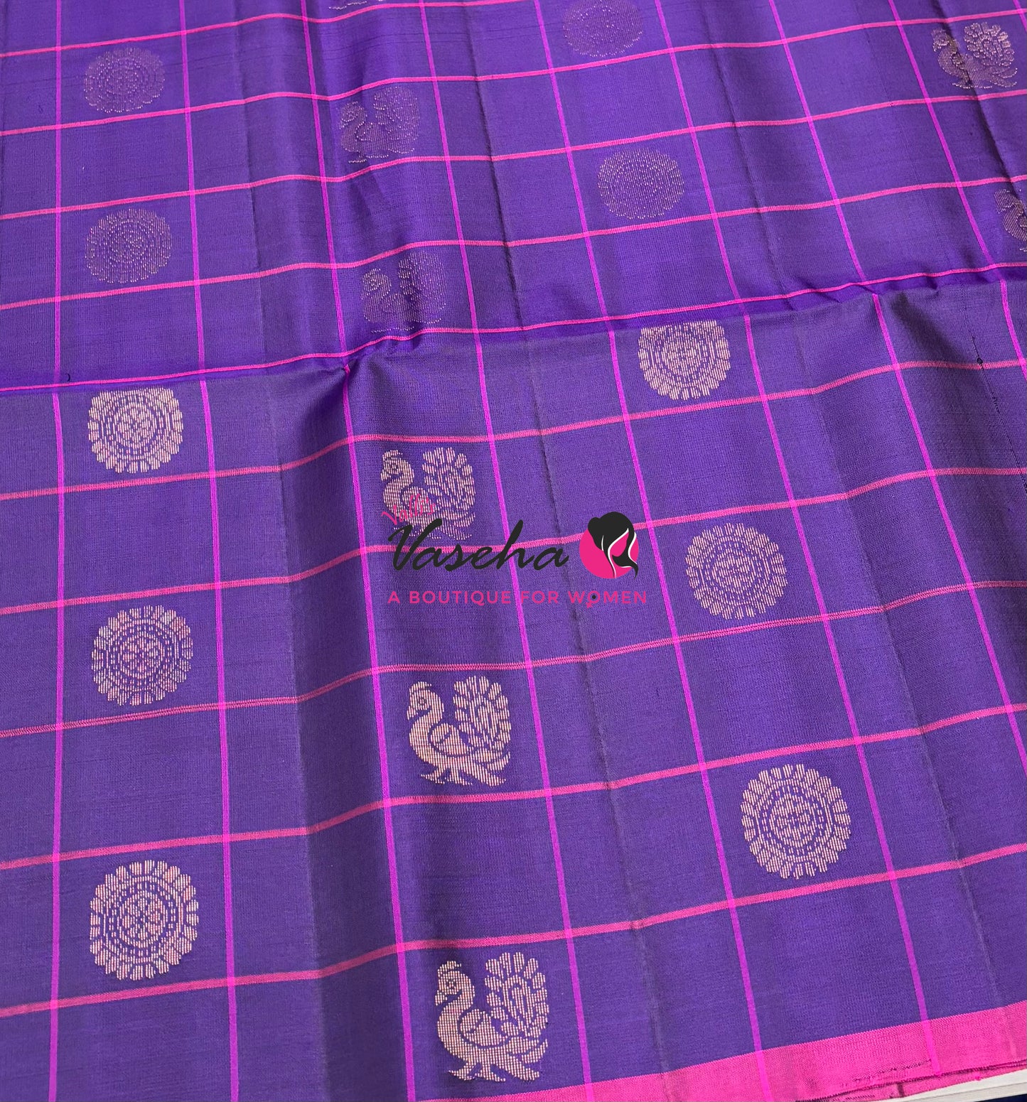 Pure Soft Silk Saree - Purple & Pink Shade - VVPSS055