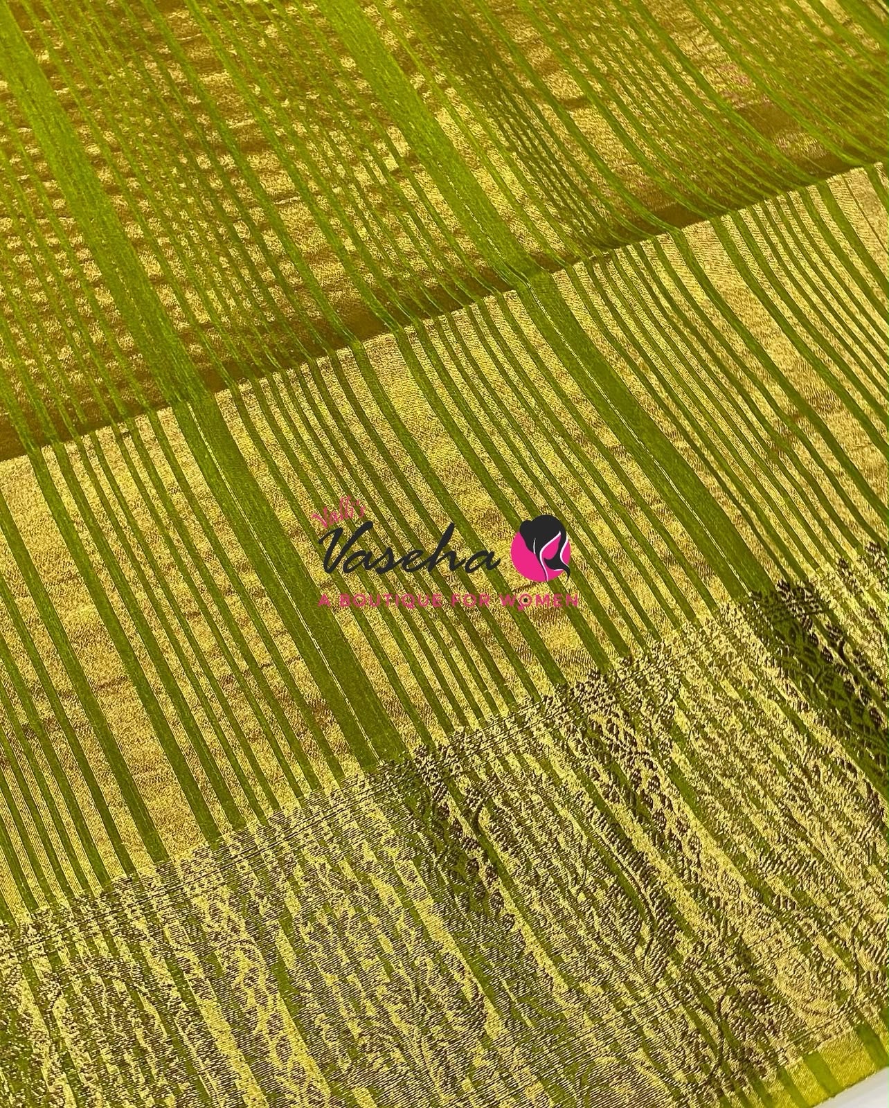 Semi Jute Silk Saree - Pink With Green Shade- VVSJS001